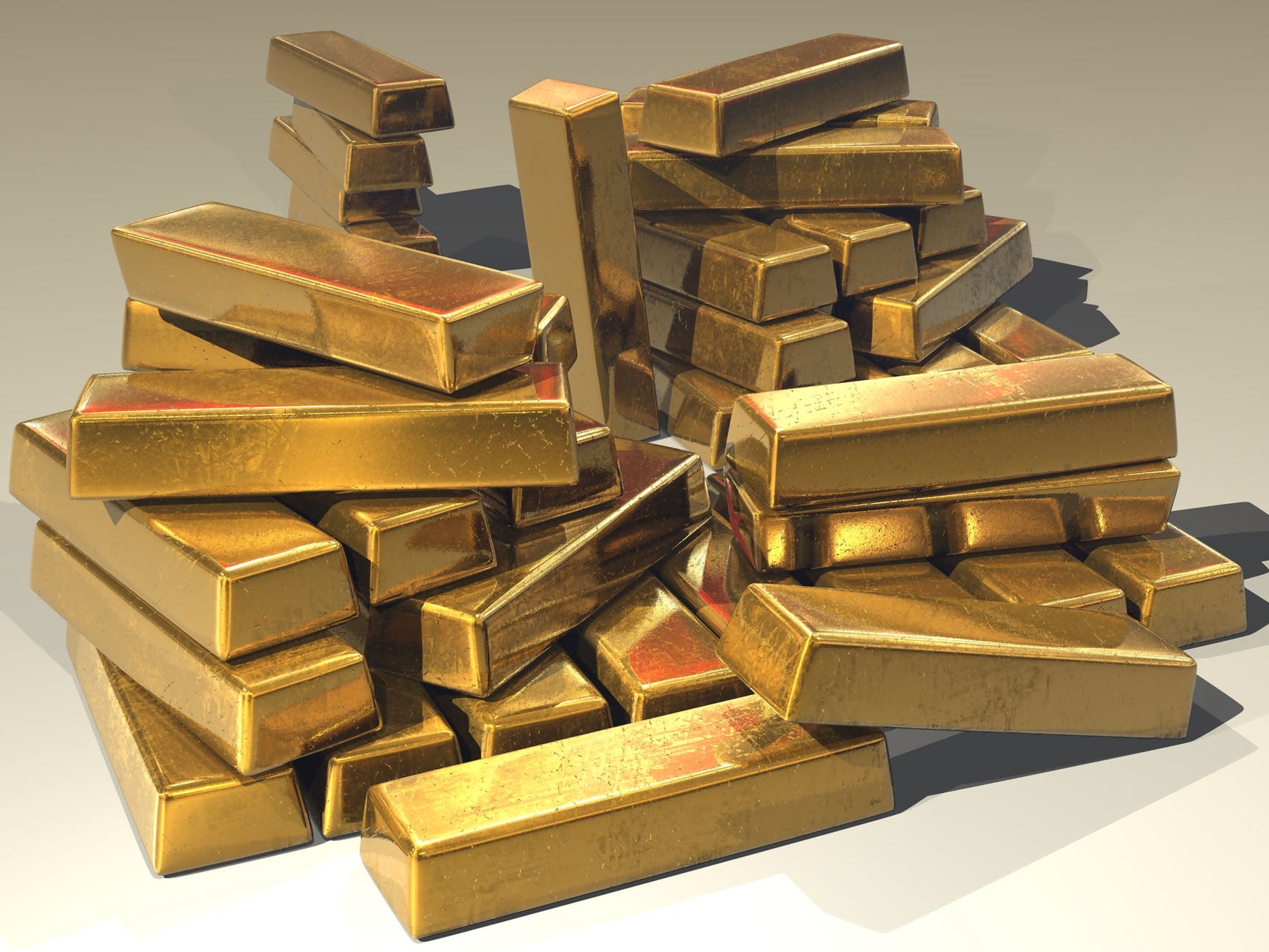 pile of gold bars bullion