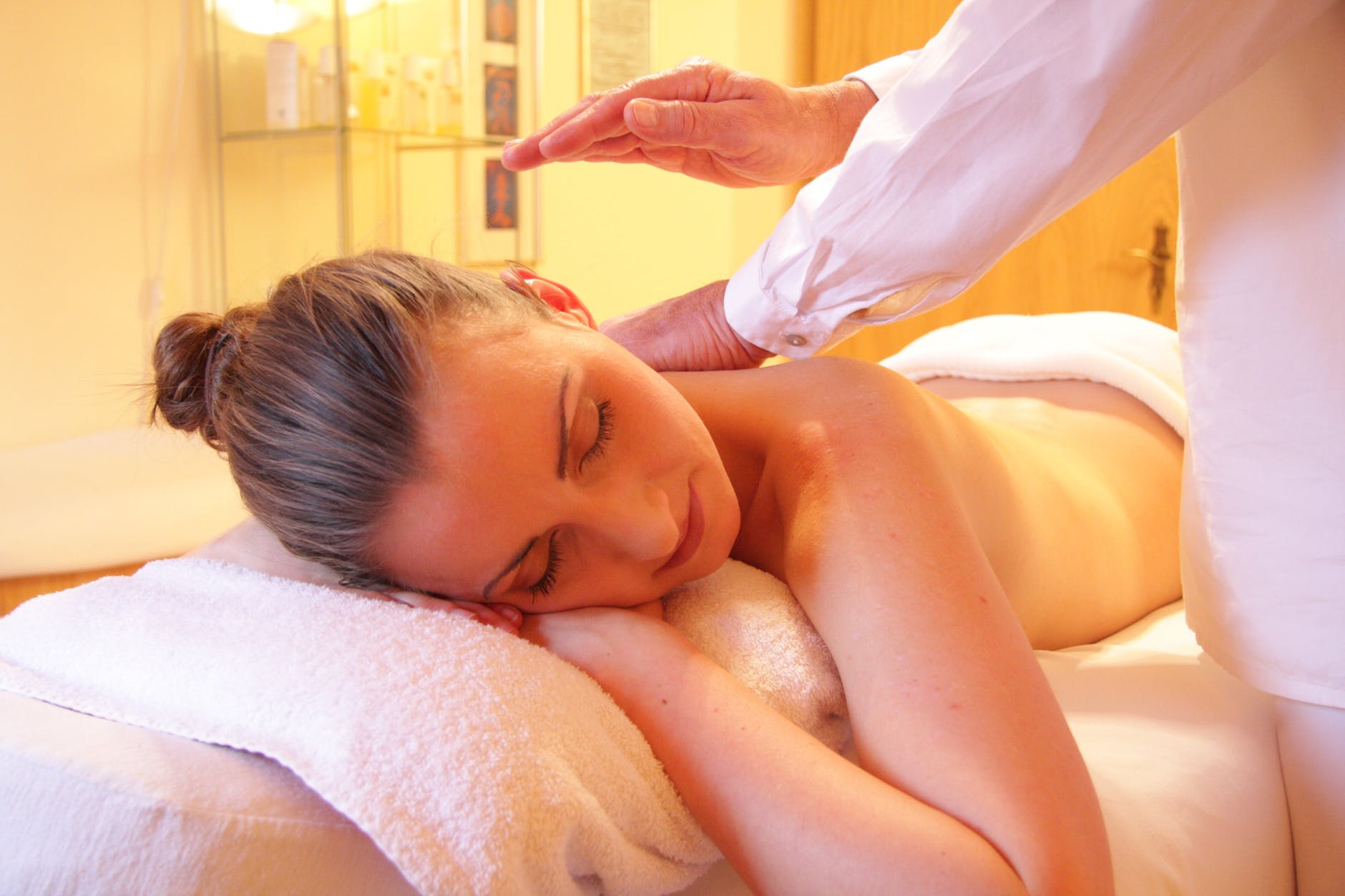 woman having massage health